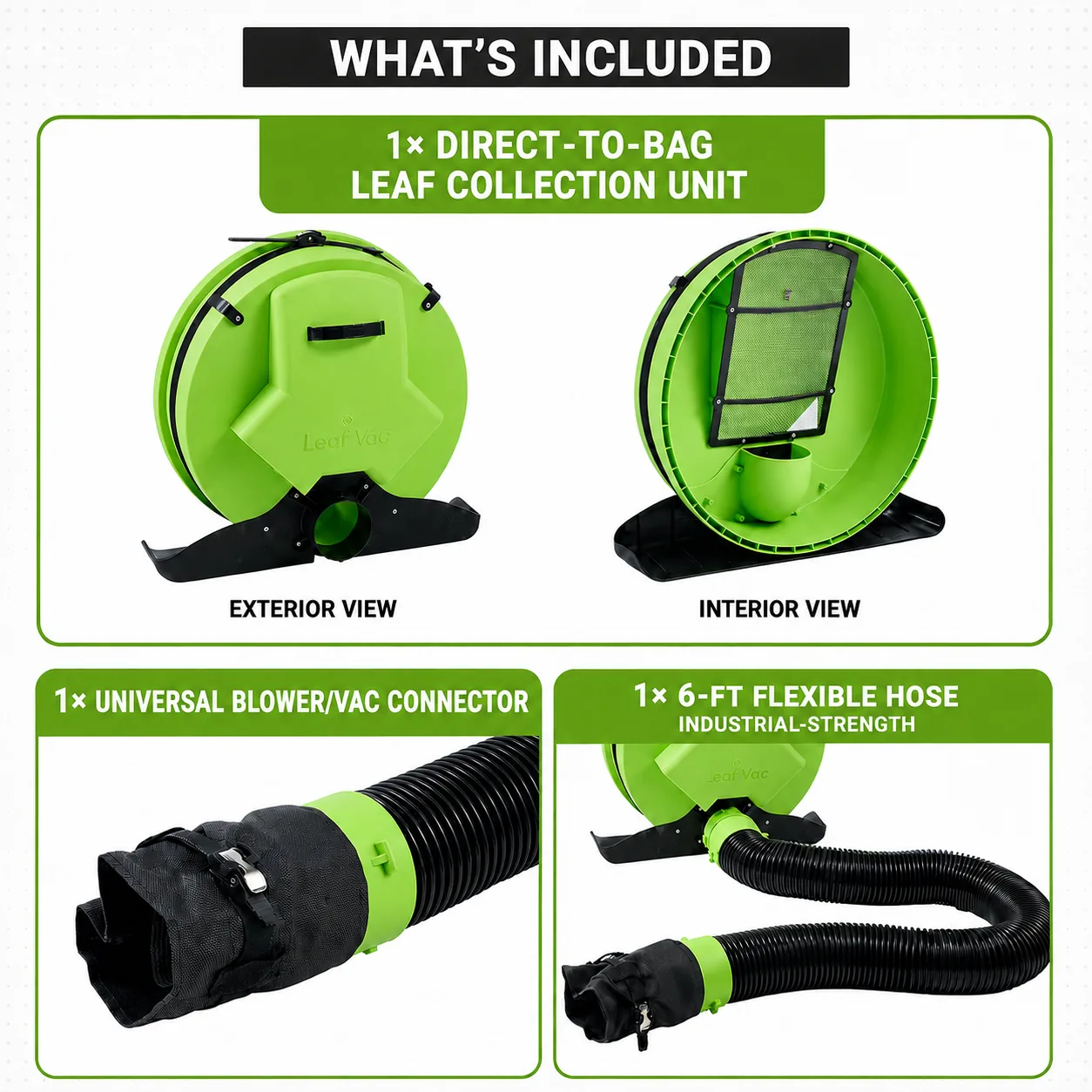 Leaf Vac package contents
